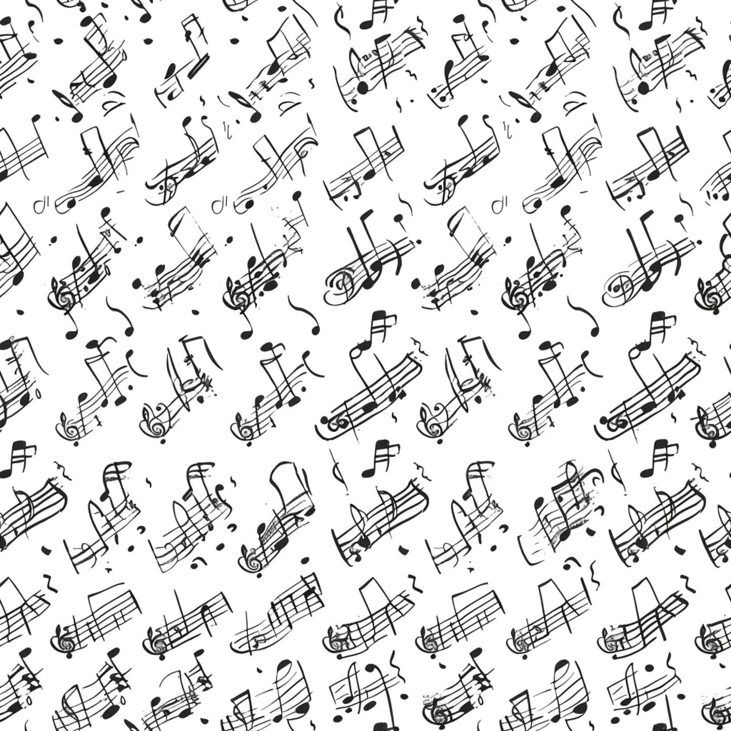Handwritten Music Pattern 3 Quilting Cotton Fabric