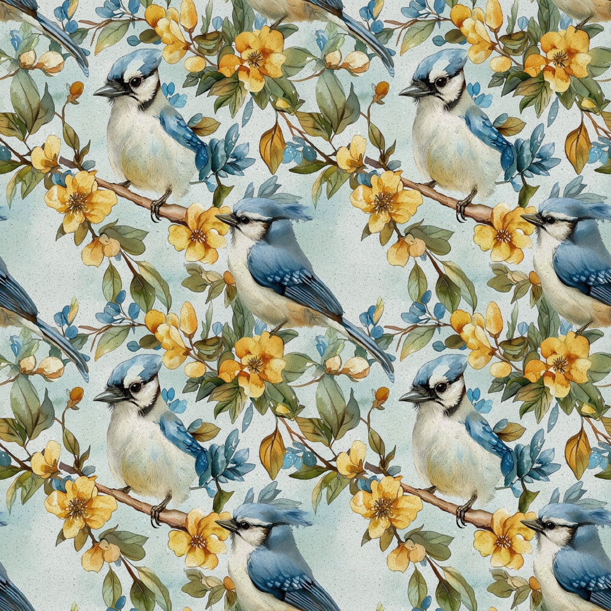 Songbird Branches Pattern 7 Minky Fabric
