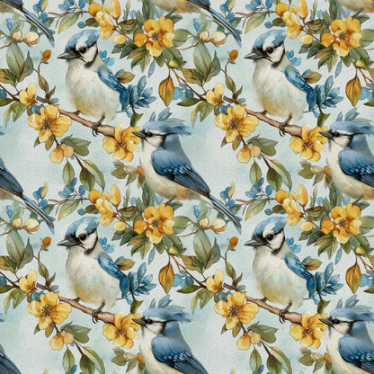 Songbird Branches Pattern 7 Minky Fabric