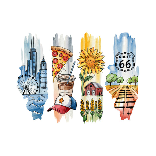 Brushstroke State Fabric Panel 47