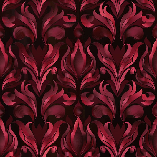 Burgundy  Abstract Pattern 1 Quilting Cotton Fabric