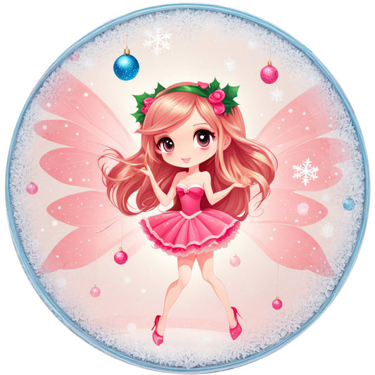 Winter Fairy Ornament Fabric Panel 21