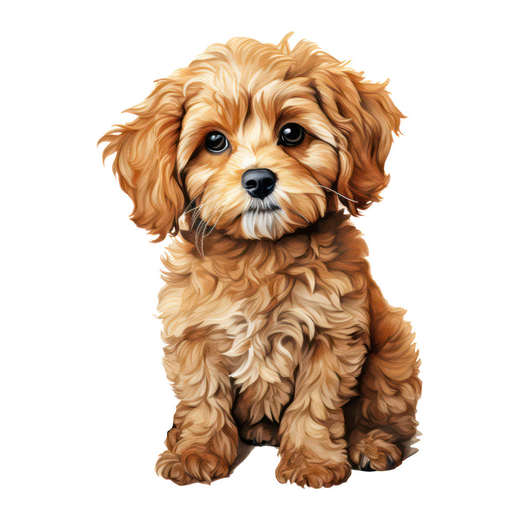 Cute Cavapoos Fabric Panel 4