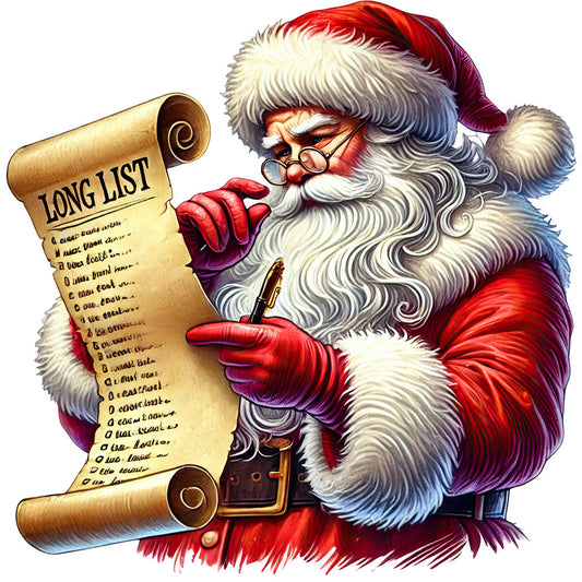 Santa Claus Scenes Fabric Panel 6