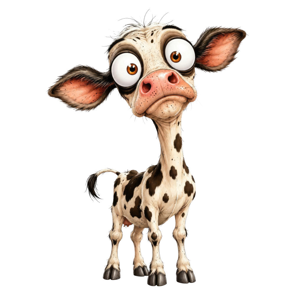 giraffe, cartoon, whimsical, funny animals, children's, cream, tan, beige, brown, black, rust orange, large print, animal faces, expressive eyes, farmhouse, playful, cute, novelty, kids quilting, children's quilt, wall art, baby quilt, comic style, spotted pattern, character design, humor, animal lover, safari, safari animals