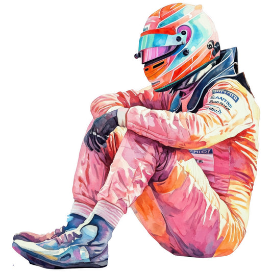 Watercolor Formula Racing Fabric Panel 2