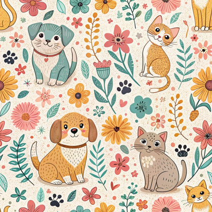 Blossom Buddies Pattern 1 Minky Fabric