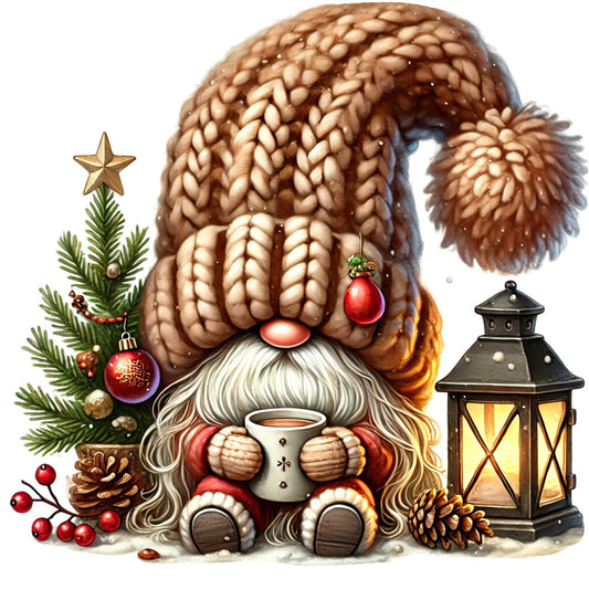 Cozy Christmas Gnomes Fabric Panel 23