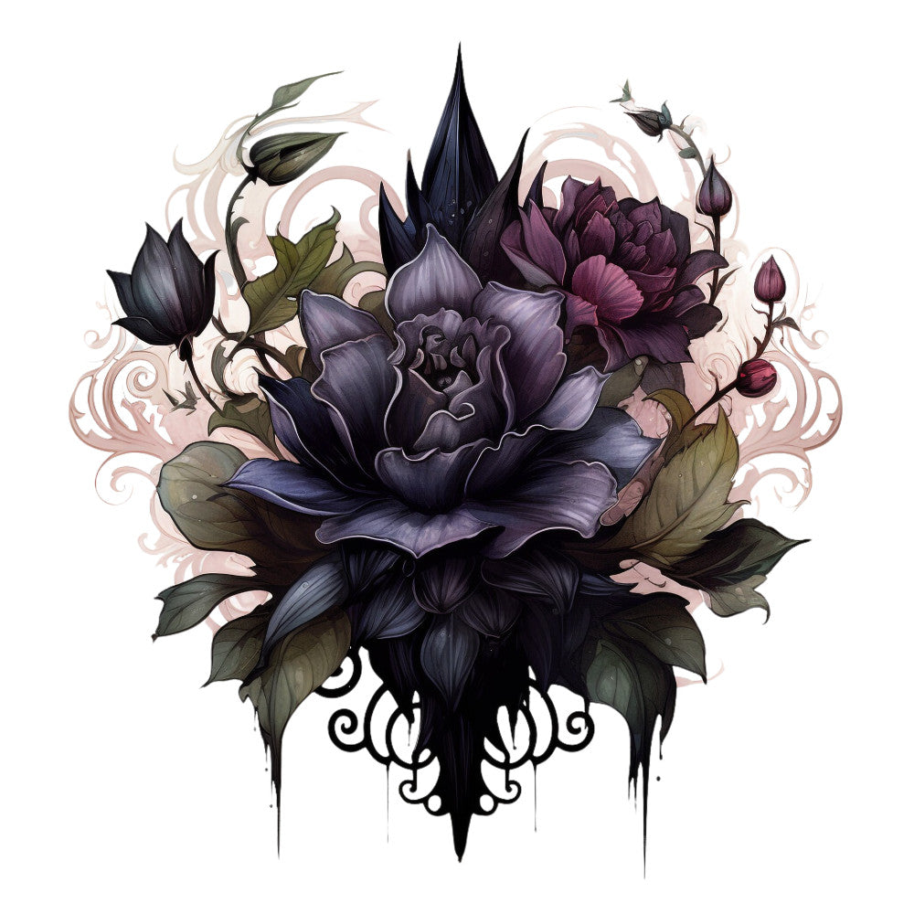 Gothic Floral Fabric Panel 13