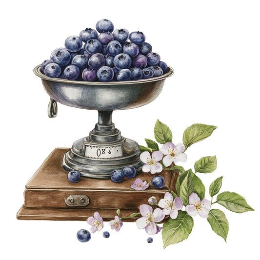 Blueberry Gardens Fabric Panel 3