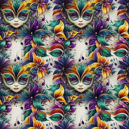 French Quarter Mardi Gras Pattern 1 Quilting Cotton Fabric