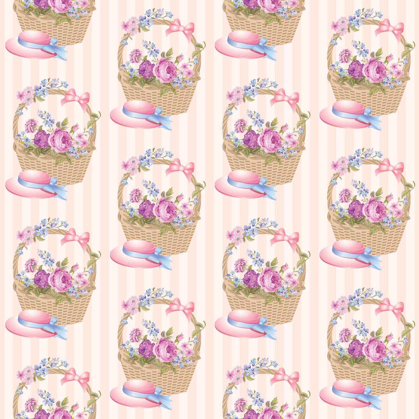 Pink Tea Party Pattern 2 Quilting Cotton Fabric