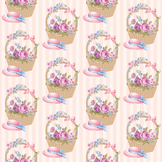 Pink Tea Party Pattern 2 Quilting Cotton Fabric