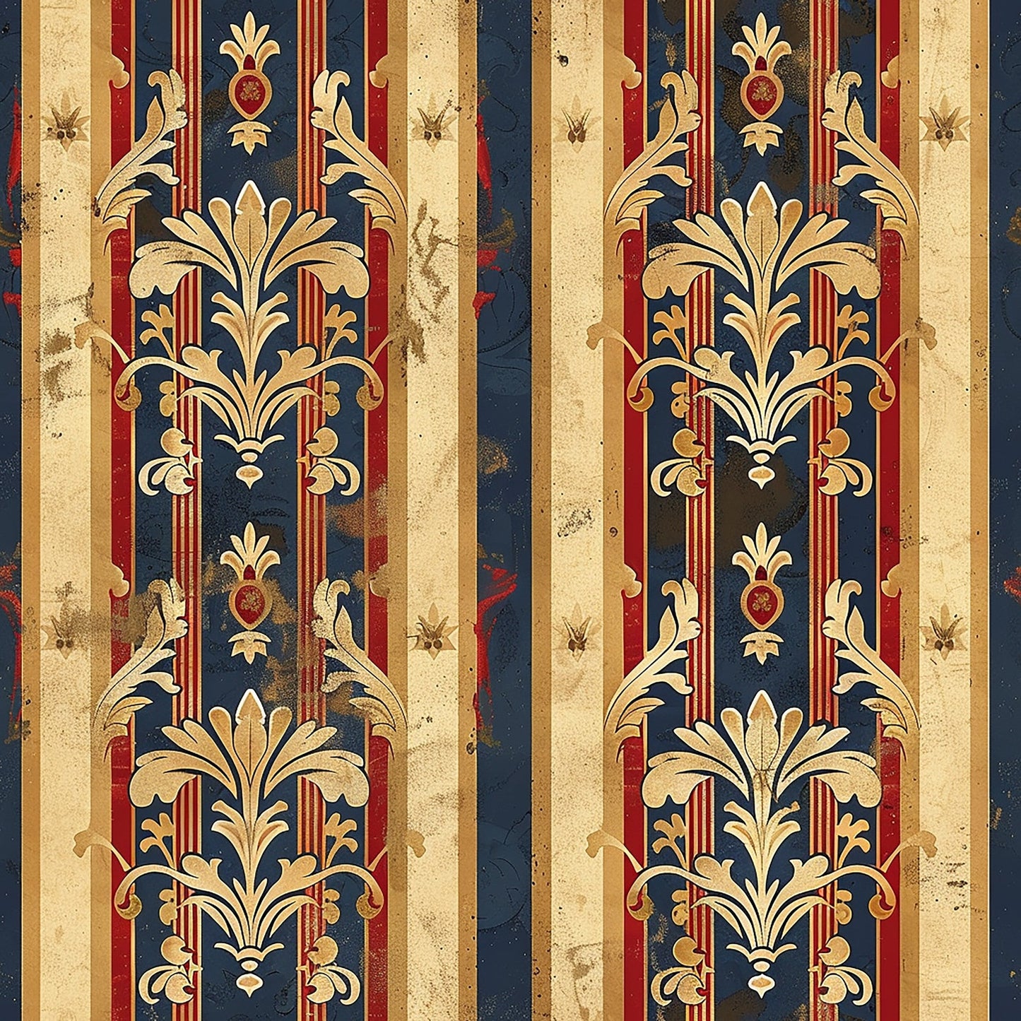 Medieval French Pattern 4 Quilting Cotton Fabric