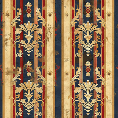 Medieval French Pattern 4 Quilting Cotton Fabric