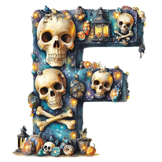skull, steampunk, halloween, celestial, gold, teal, navy blue, dark teal, amber, cream, glow, lantern, bones, crossbones, pumpkins, stars, sparkle, gothic, whimsical, vintage, magical, dark academia, autumn, fall, spooky, mystical, fantasy, ornate, decorative, wall hanging