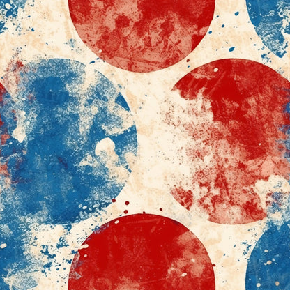 Faded Americana Pattern 4 Minky Fabric