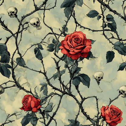 Thorned Roses Pattern 10 Minky Fabric