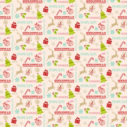 Christmas Love Pattern 9 Quilting Cotton Fabric