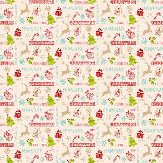 Christmas Love Pattern 9 Quilting Cotton Fabric