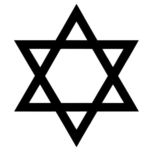 star of david, geometric, jewish, traditional, religious, six pointed star, black and white, monochrome, modern, abstract, spiritual, hebrew, symmetrical, cultural, ethnic, home decor, wall hanging, judaica, interfaith, symbolic, hanukkah, contemporary, bold graphic, high contrast, timeless, iconic