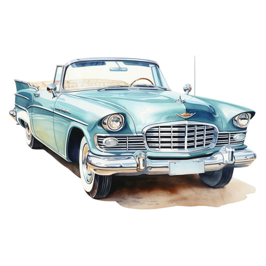 Vintage Cars Fabric Panel 37