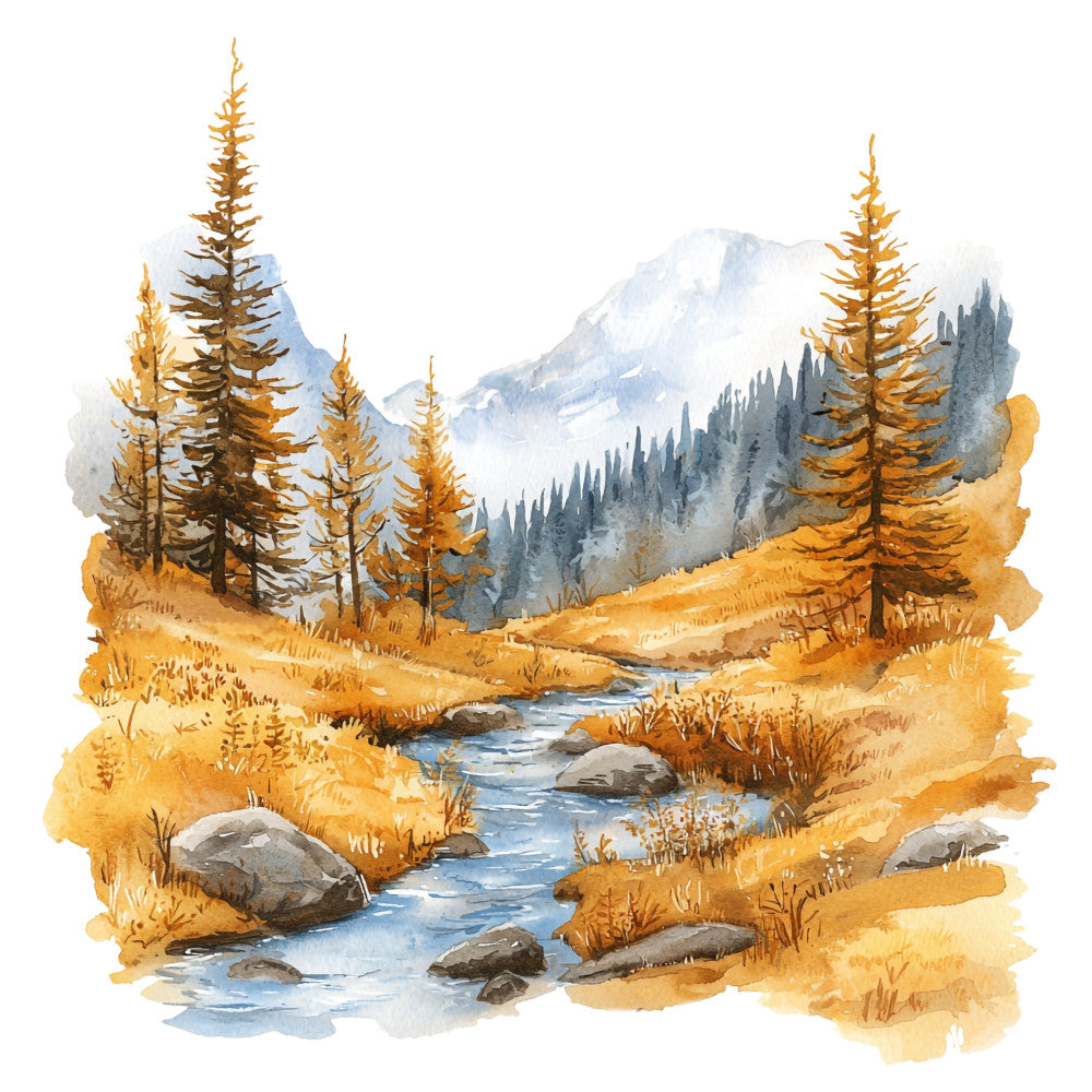 Autumn Landscape Fabric Panel 5