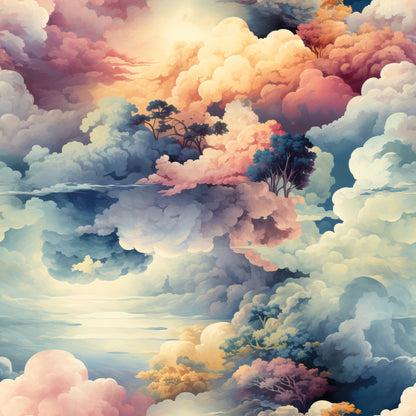 Painted Skies Pattern 5 Minky Fabric