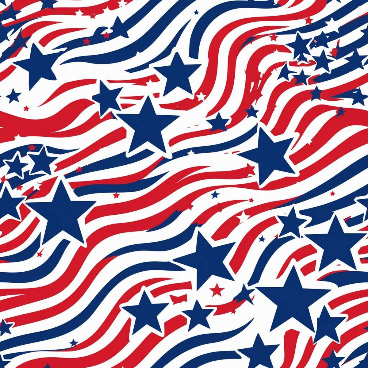 Old Glory Waves Pattern 1 Minky Fabric