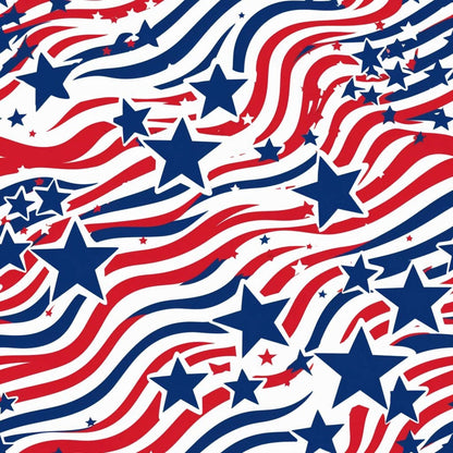 Old Glory Waves Pattern 1 Minky Fabric