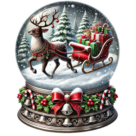 Christmas Snow Globes Fabric Panel 31
