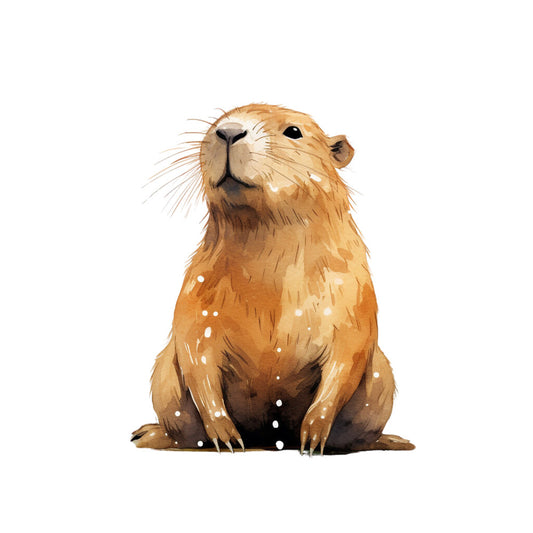 Watercolor Capybaras Fabric Panel 14