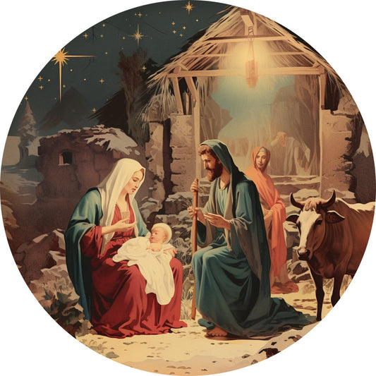 Nativity Christmas Ornaments Fabric Panel 2