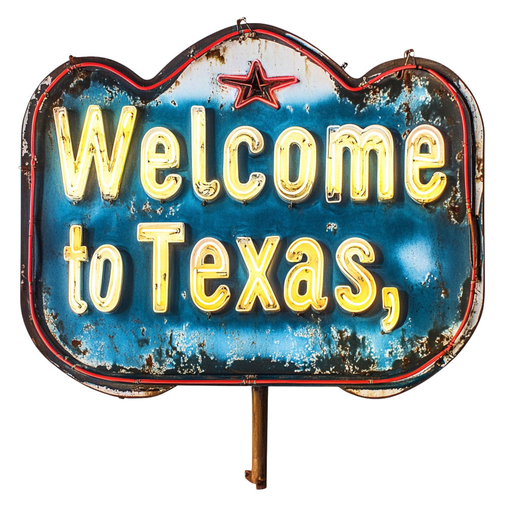 Watercolor Texas Fabric Panel 18