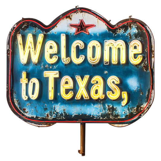 Watercolor Texas Fabric Panel 18