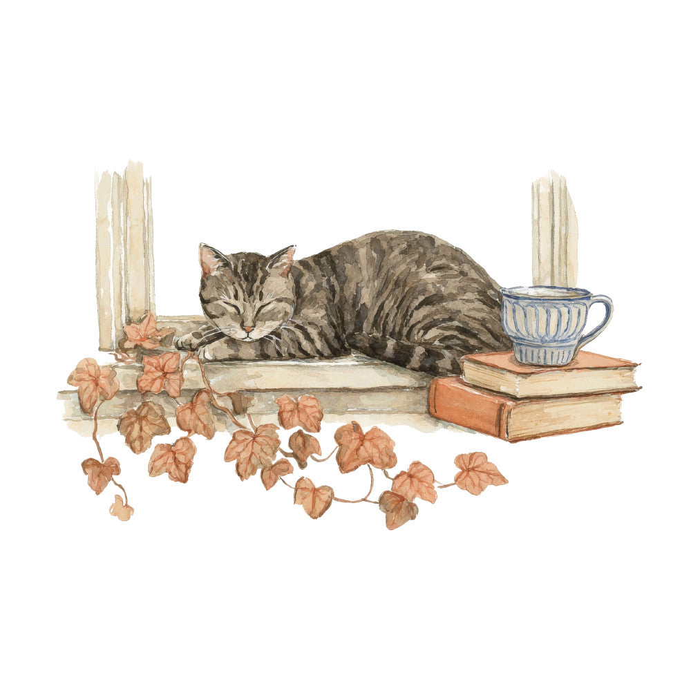 Cozy Autumn Cats Fabric Panel 4