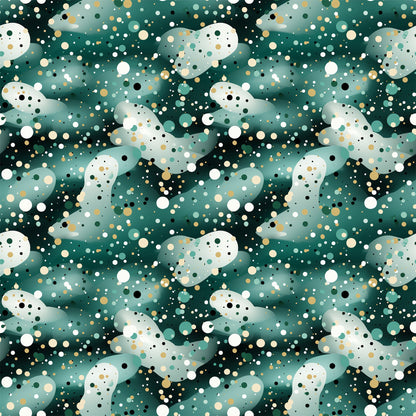 Green Confetti Pattern 10 Quilting Cotton Fabric