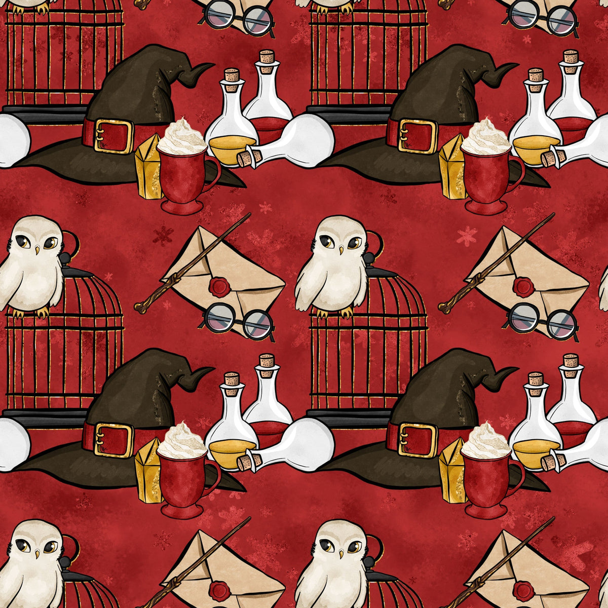 Owl Post Academy Pattern 21 Minky Fabric