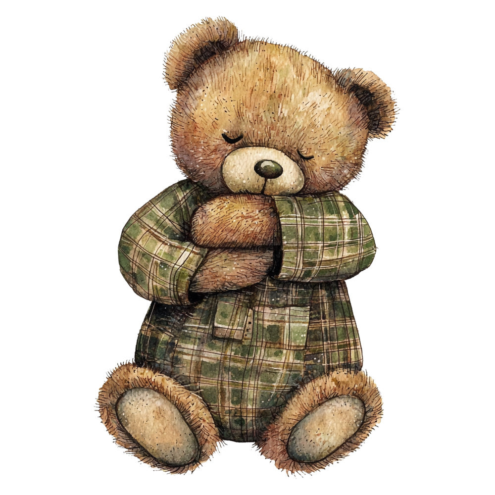 Classic Teddy Bear Fabric Panel 16