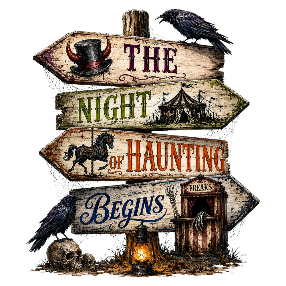 halloween, spooky, haunted, vintage, rustic, dark academia, crows, ravens, skulls, top hat, circus tent, lantern, wood signs, distressed, gothic, burgundy, forest green, cream, orange, burnt orange, navy blue, black, autumn, fall, horror, macabre, carnival, freak show, whimsical dark, steampunk