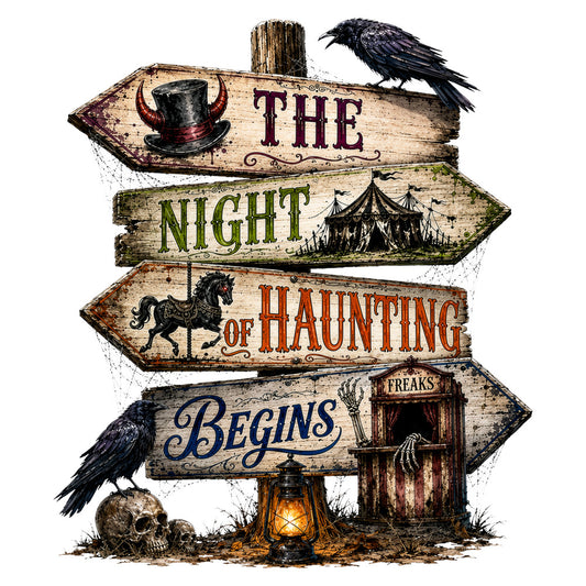 halloween, spooky, haunted, vintage, rustic, dark academia, crows, ravens, skulls, top hat, circus tent, lantern, wood signs, distressed, gothic, burgundy, forest green, cream, orange, burnt orange, navy blue, black, autumn, fall, horror, macabre, carnival, freak show, whimsical dark, steampunk