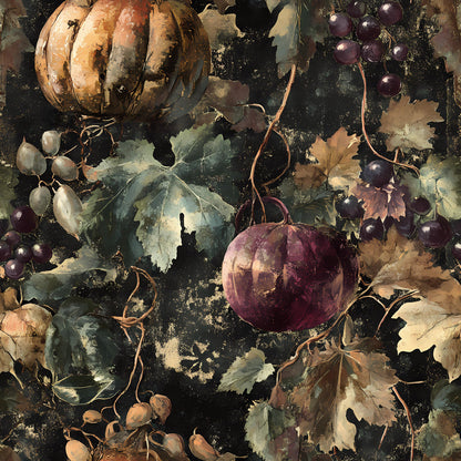 Midnight Harvest Garden Pattern 25 Minky Fabric