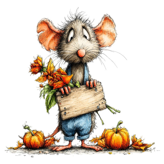 autumn, fall, harvest, pumpkins, mouse, rat, whimsical, cute, children, animal, nature, orange, burnt orange, golden yellow, cream, blue denim, forest green, rustic, farmhouse, cottage core, seasonal, thanksgiving, woodland, garden, flowers, marigolds, folk art, storybook, charming, kids fabric
