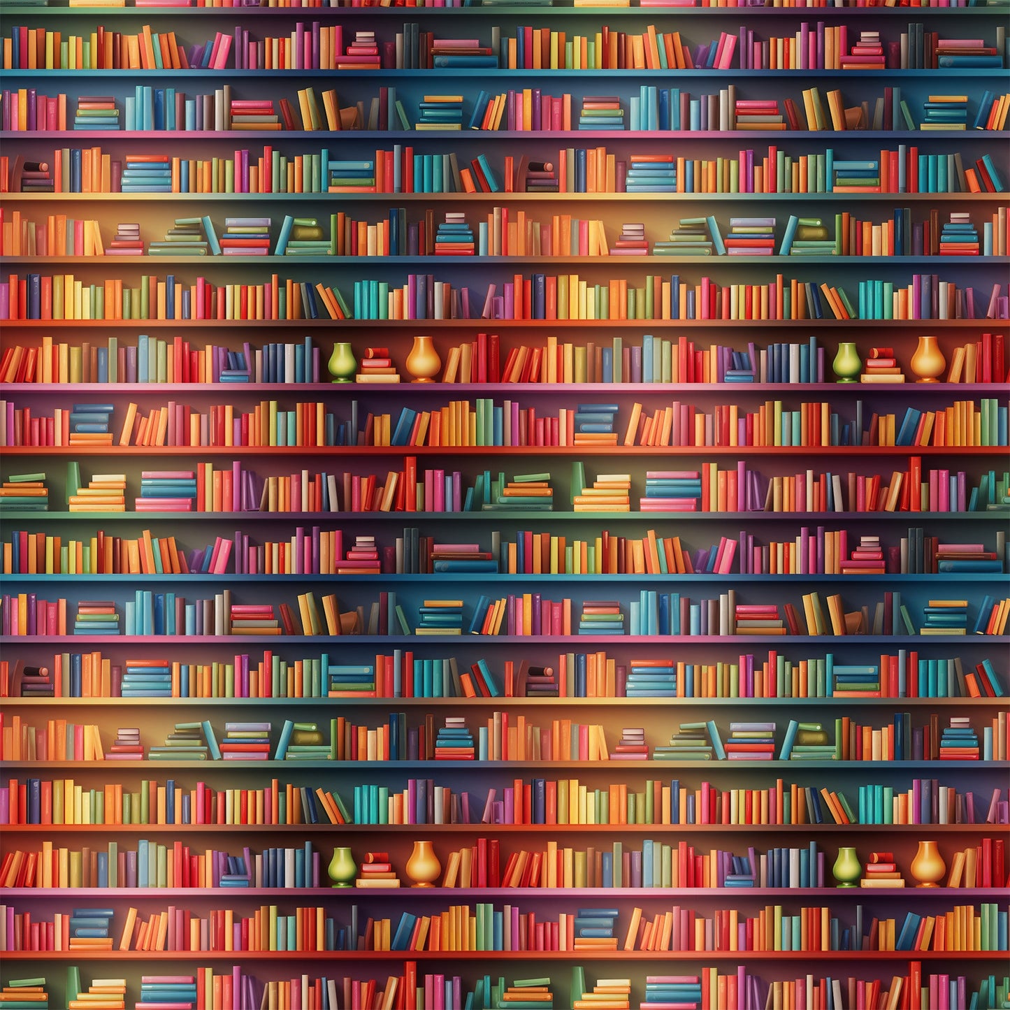 Bookshelf Pattern 8 Quilting Cotton Fabric