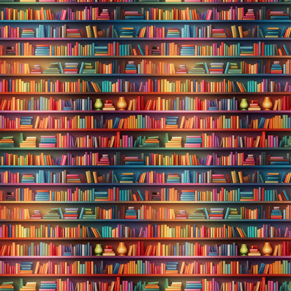 Bookshelf Pattern 8 Quilting Cotton Fabric