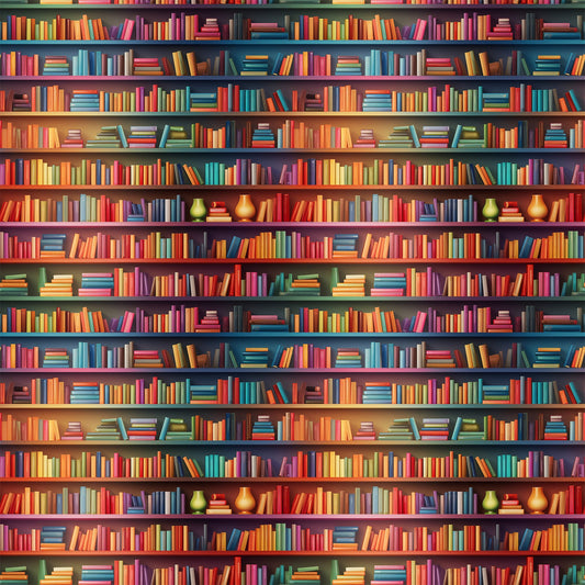 Bookshelf Pattern 8 Quilting Cotton Fabric