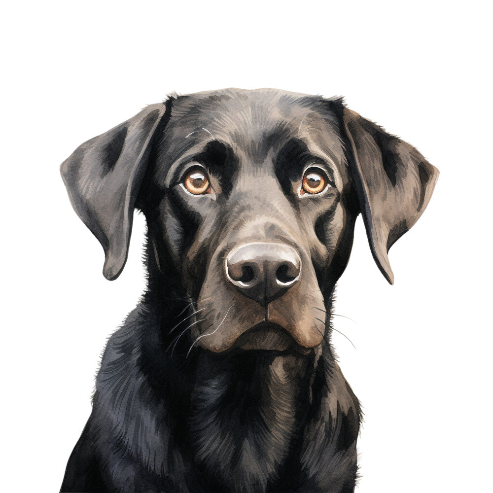 Watercolor Labrador Fabric Panel 4