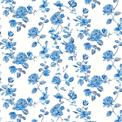 Vintage Farmhouse Blue Pattern 13 Quilting Cotton Fabric