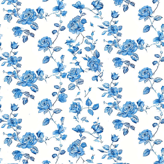 Vintage Farmhouse Blue Pattern 13 Quilting Cotton Fabric