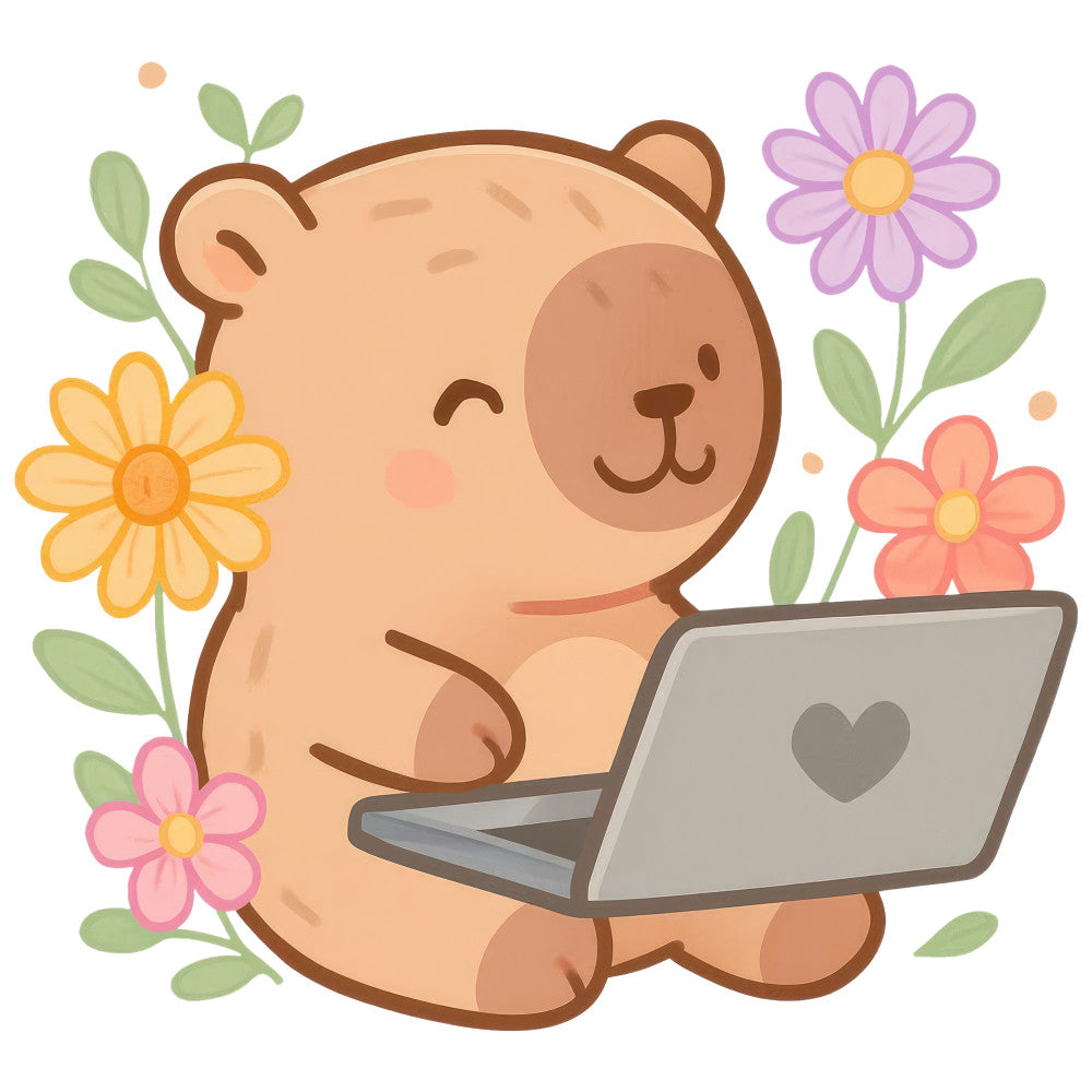 Cartoon Capybara Fabric Panel 19